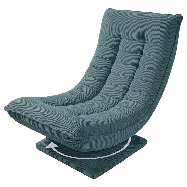 Relaxační křeslo SWIVEL 2 šedozelená 1
