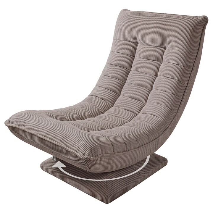 Relaxační křeslo SWIVEL 2 šedohnědá 1