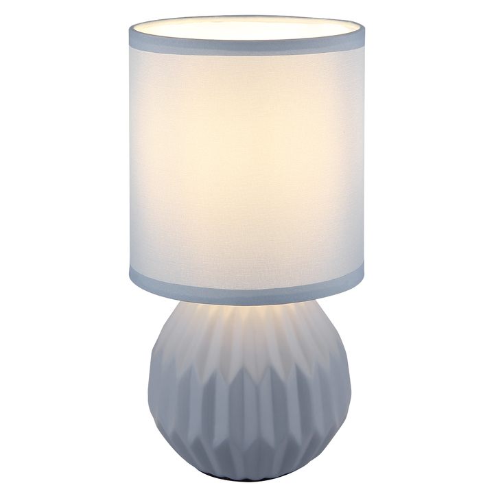 Sconto Stolní lampa SYLAS modrošedá