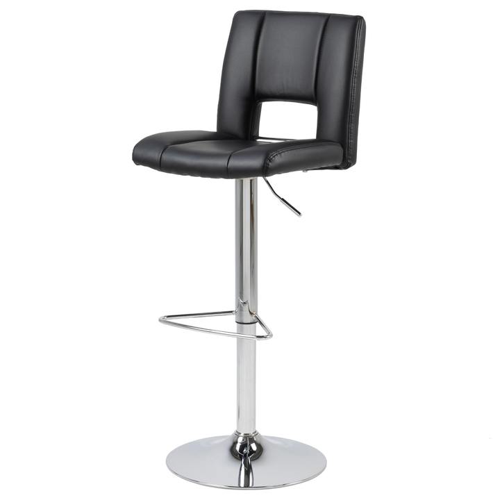 Sconto Barová židle  SYLVIA PU černá/stříbrná