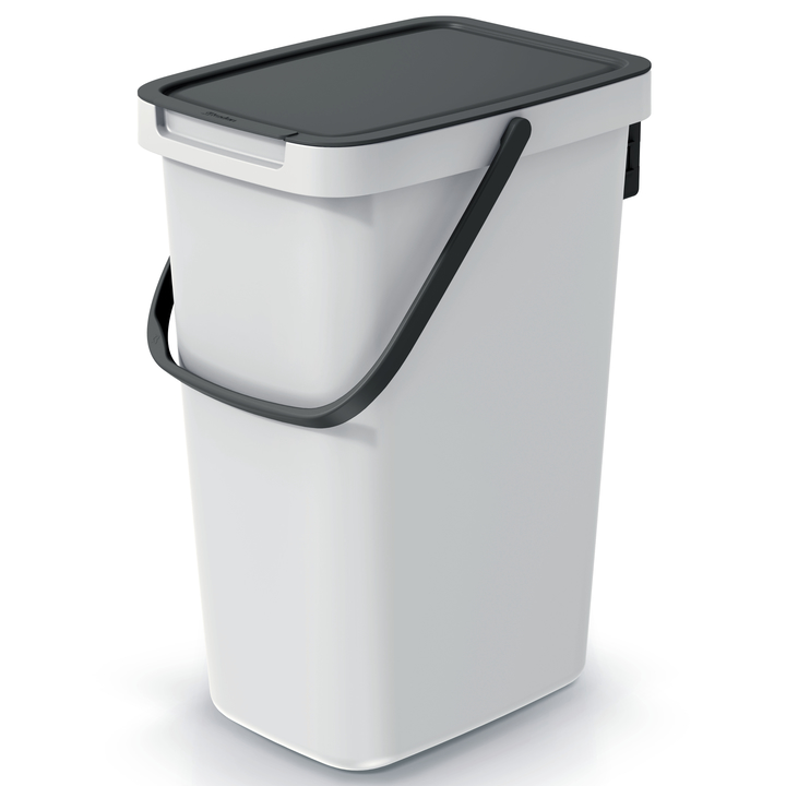 Sconto Odpadkový koš SYSTEMA Q COLLECT sedá/černá, 12 L