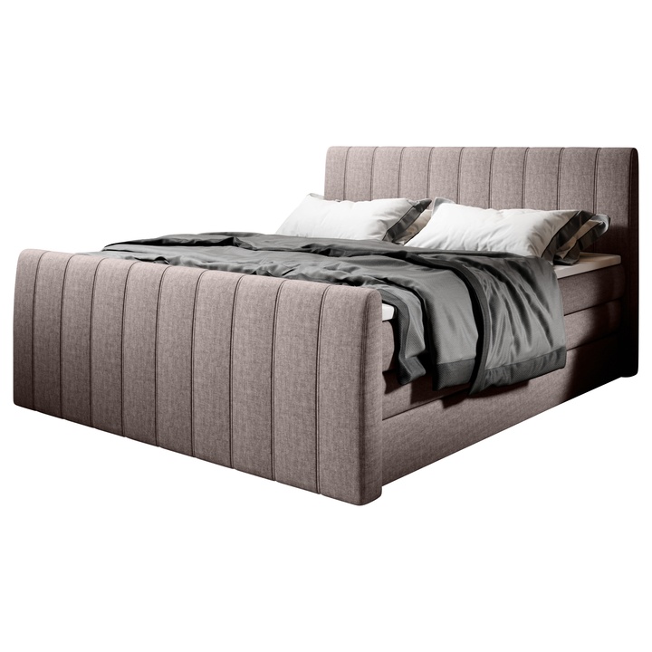 Sconto Postel boxspring TAJA šedohnědá, 160x200 cm