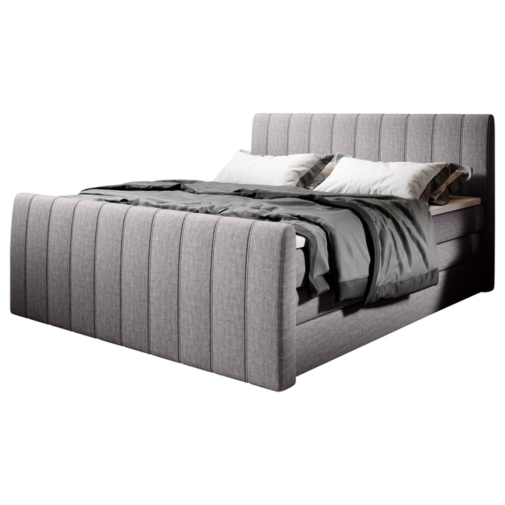Sconto Postel boxspring TAJA šedá, 180x200 cm