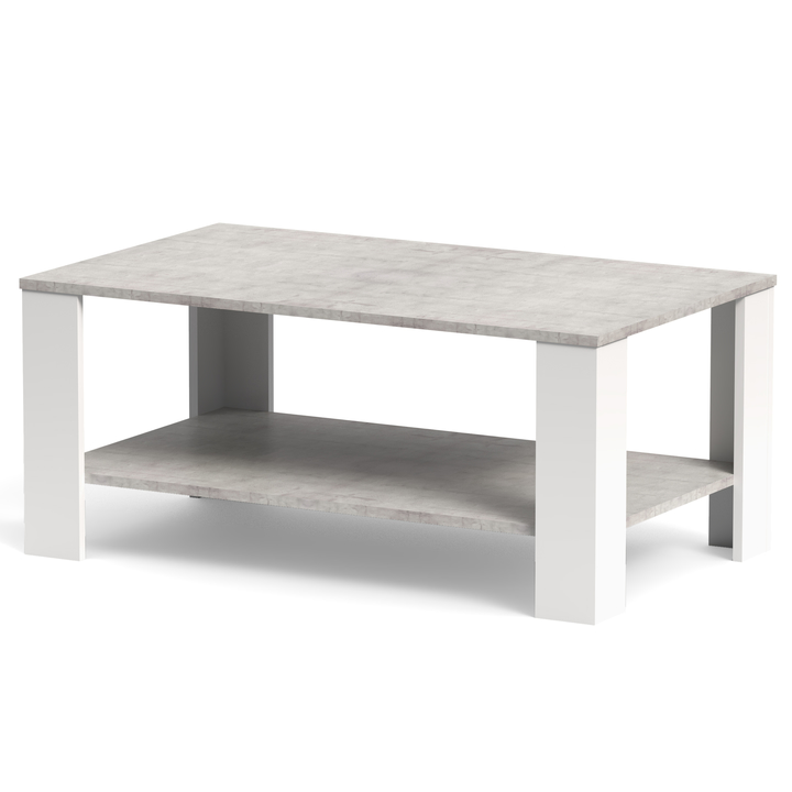 Sconto Konferenční stolek TARIS beton/bílá