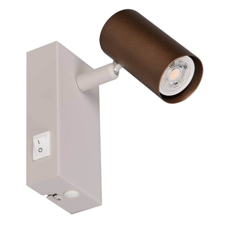 Sconto Bodové svítidlo TARYN 1 kávová/bílá