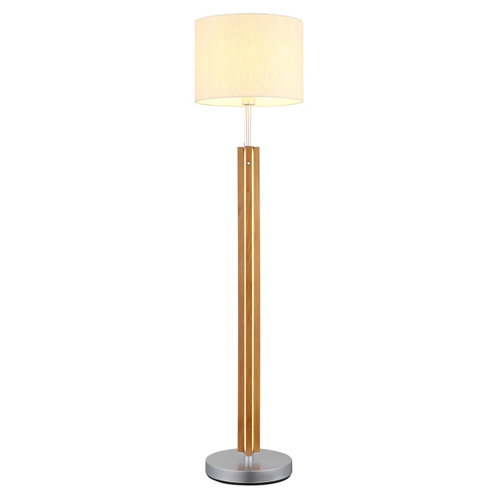 Stojací lampa TAUGUS bílá/přírodní 1