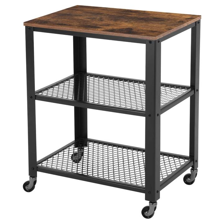 Servírovací stolek  TAVIRA černá/hnědá 1