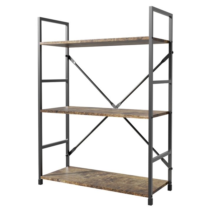 Sconto Regál TAYLER 3 staré dřevo/černá