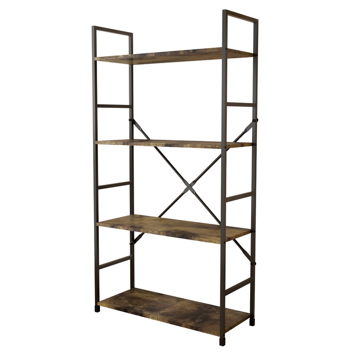 Regál TAYLER 6 staré dřevo/černá 1