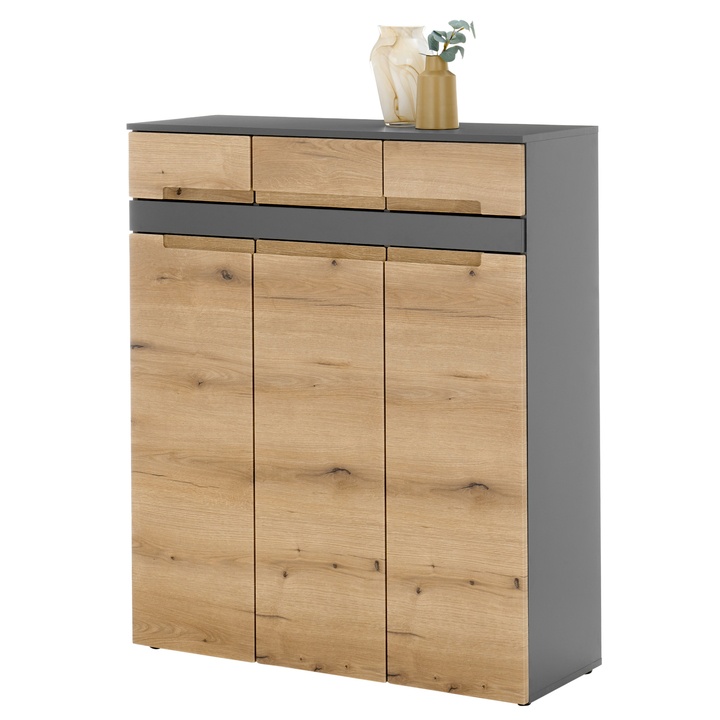 Komoda  TAYLOR 2 dub evoke/antracitová 1