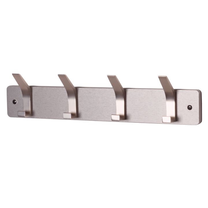 Sconto Nástěnný věšák TEDDY šedá/chrom