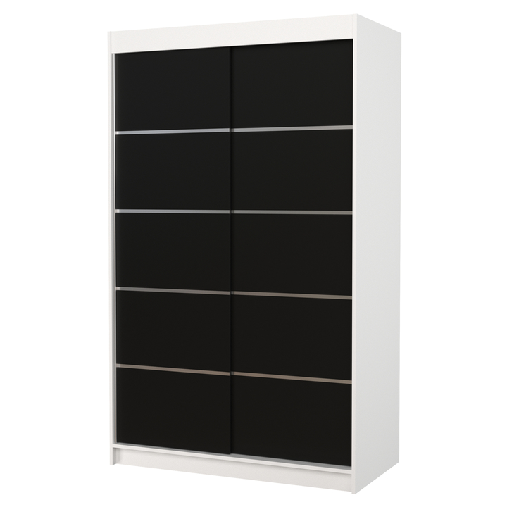 Sconto Šatní skříň TEONA bílá/černá