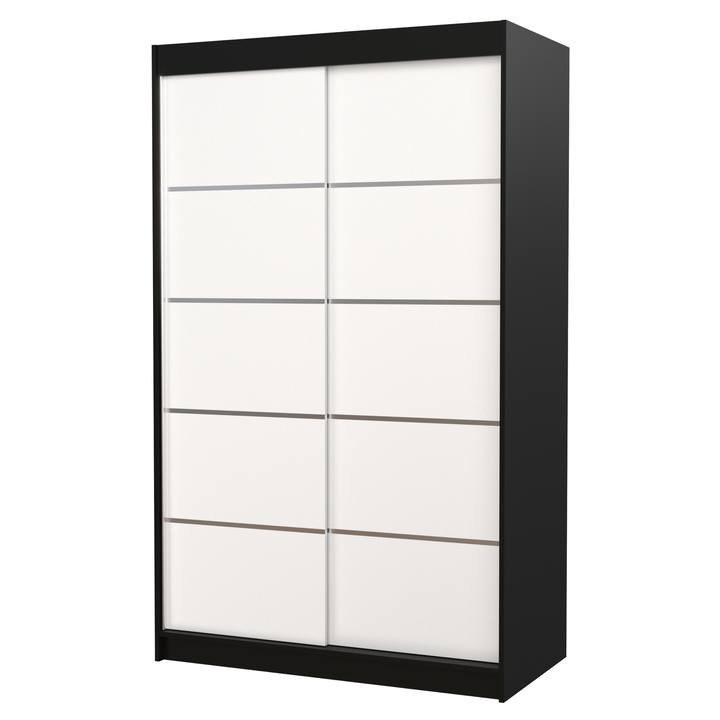 Sconto Šatní skříň TEONA černá/bílá