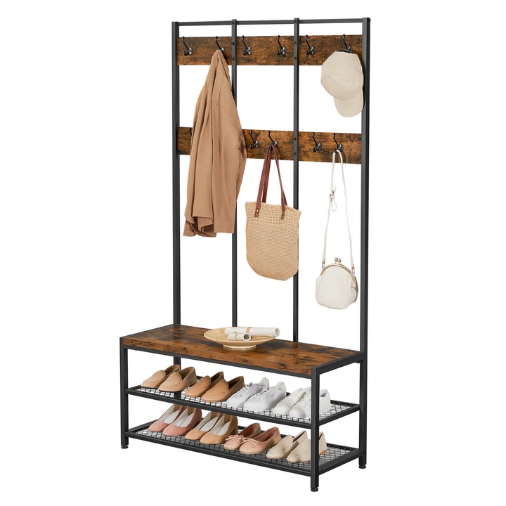 Sconto Předsíňová sestava TERO černá/hnědá