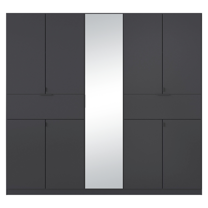 Sconto Šatní skříň TICAO IV metalická šedá, šířka 226 cm