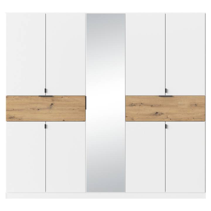 Šatní skříň TICAO IV alpská bílá/dub artisan, šířka 226 cm 1
