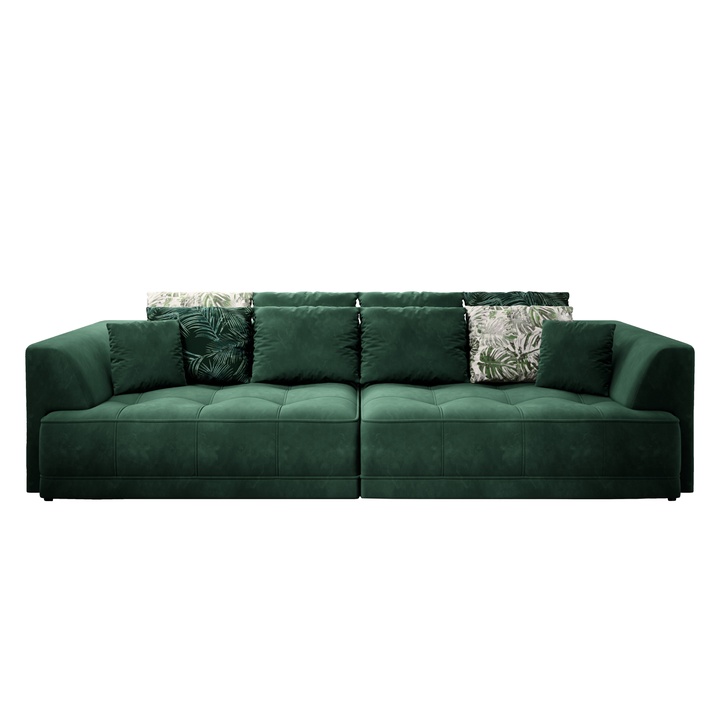 Sconto Mega pohovka TIGA tmavě zelená