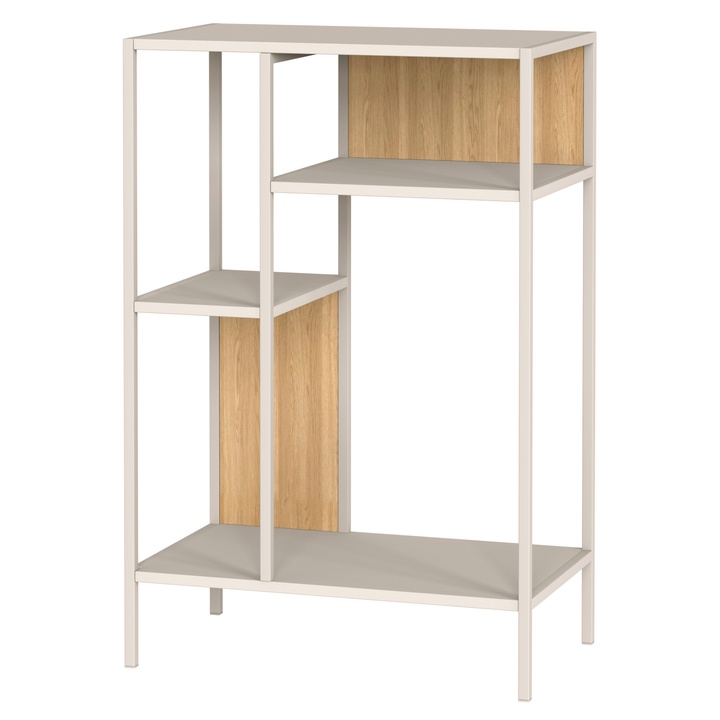 Regál TIMON dub/kašmírová, výška 75 cm 1