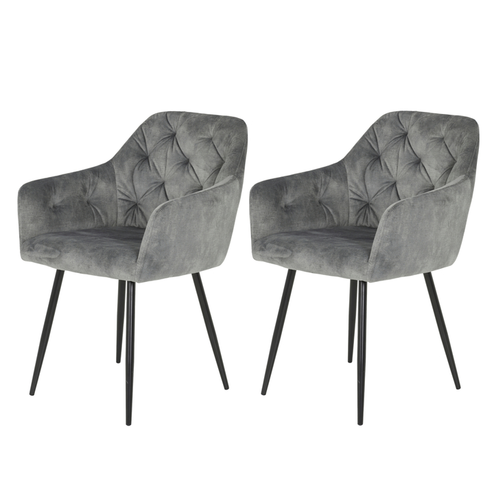 Sconto Jídelní židle TINA I S vintage šedá, set 2 ks