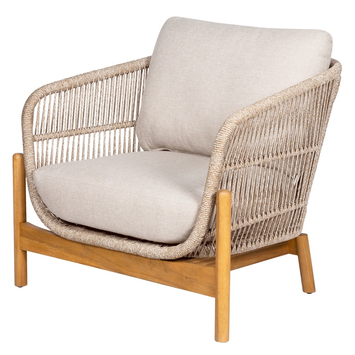 Zahradní křeslo TIRROCANO hnědá/béžová, šířka 86 cm 1