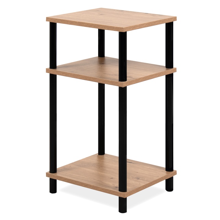 Sconto Konzolový stolek TOBI černá/dub artisan