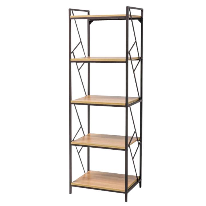 Sconto Regál TOBLU R5 černá/dub