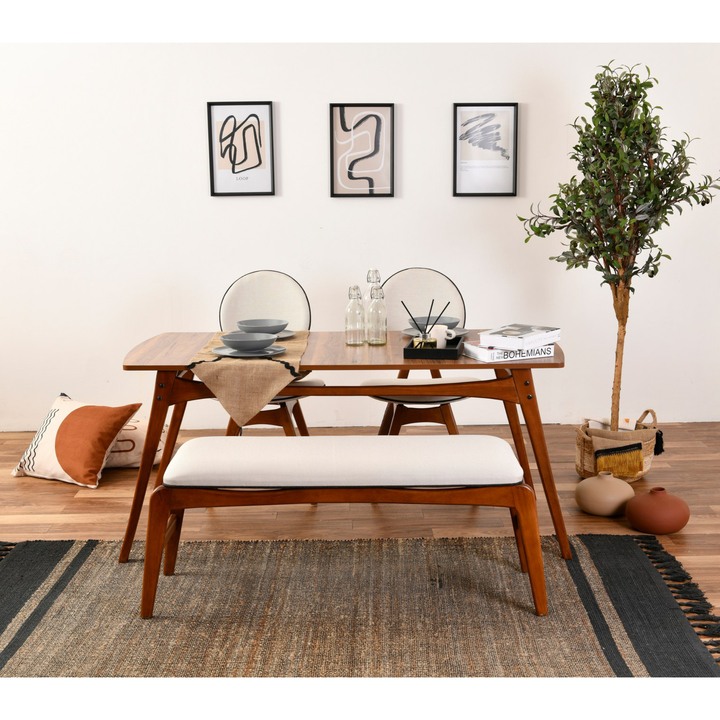 Sconto Jídelní set TOUCH krémová/ořech