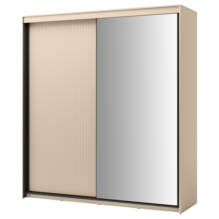 Sconto Šatní skříň TREND 1 písková/černá