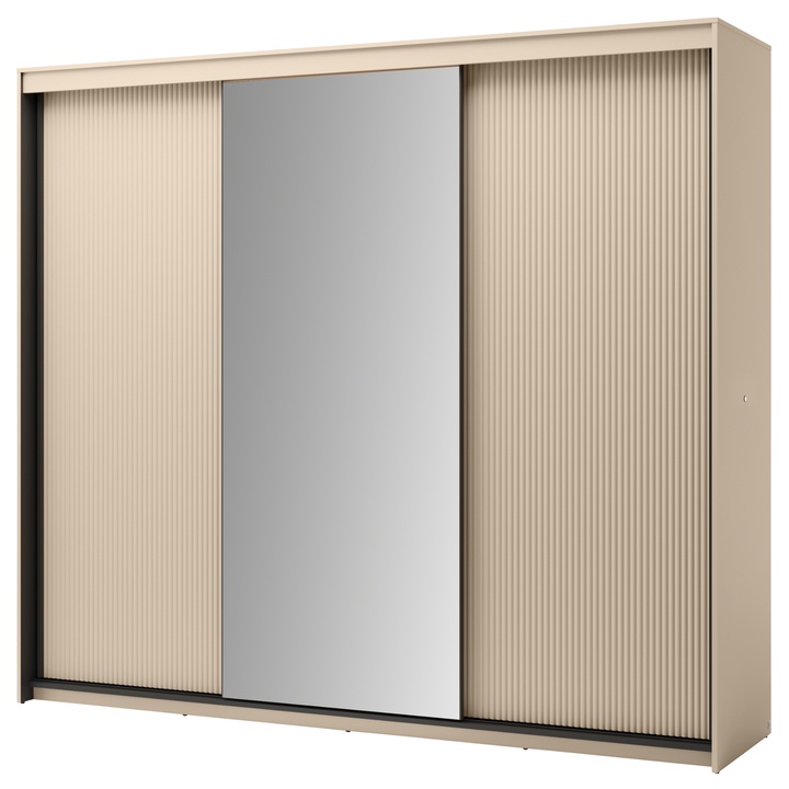 Sconto Šatní skříň TREND 2 písková/černá