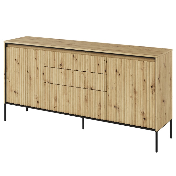 Sconto Komoda TREND TR-01 dub artisan/černá