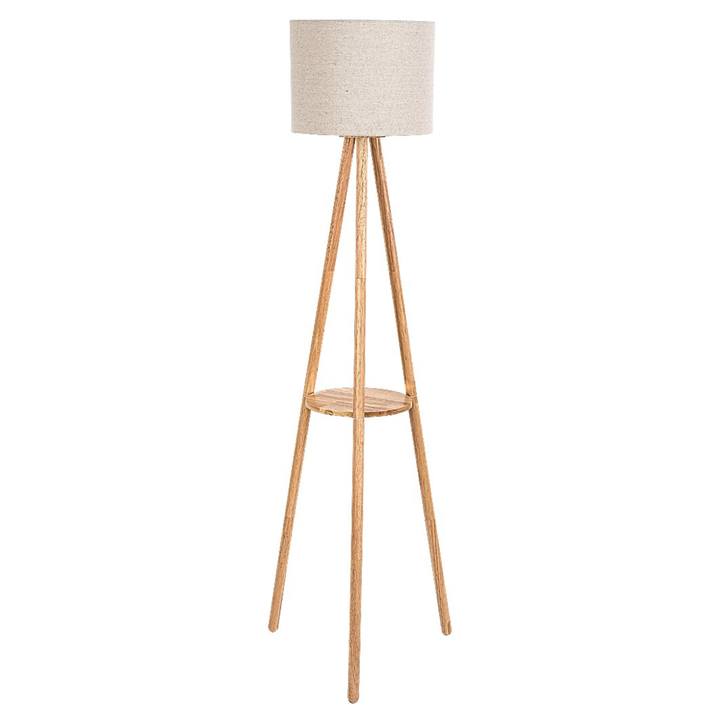 Sconto Stojací lampa TREVIA dub/béžová
