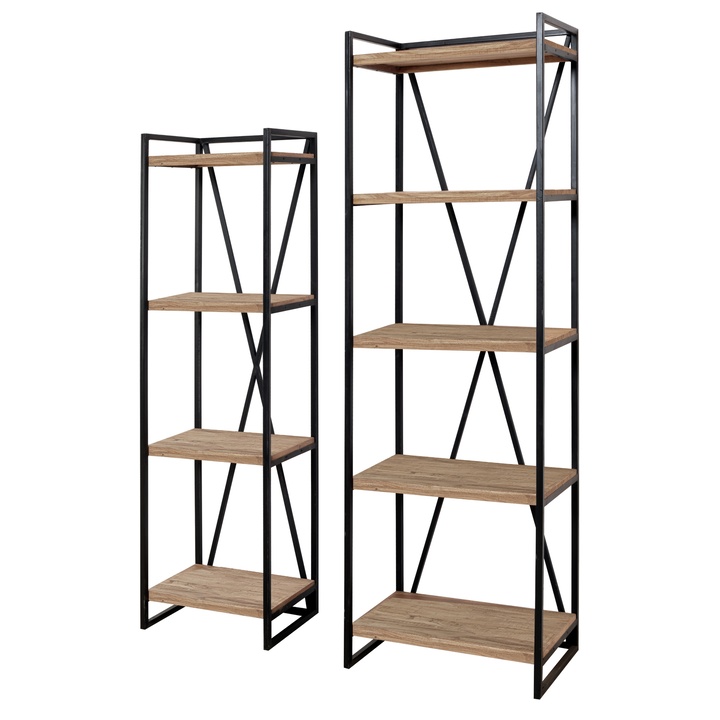 Sconto Regál/knihovna TUCSON 2 set 2 ks, akácie