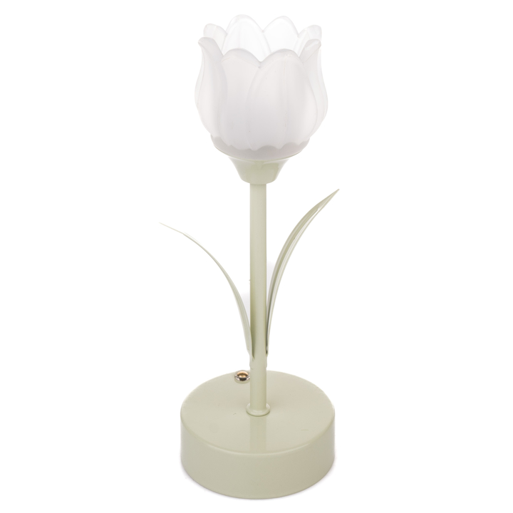 Sconto Stolní lampa TULIPÁN zelená/bílá