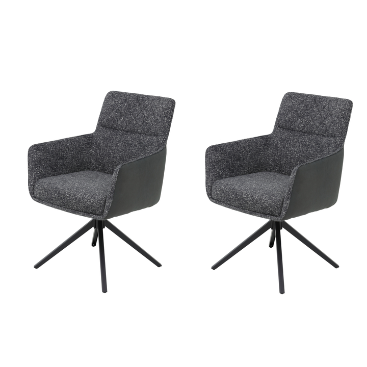 Sconto Jídelní židle UDINE S vintage antracitová, set 2 ks