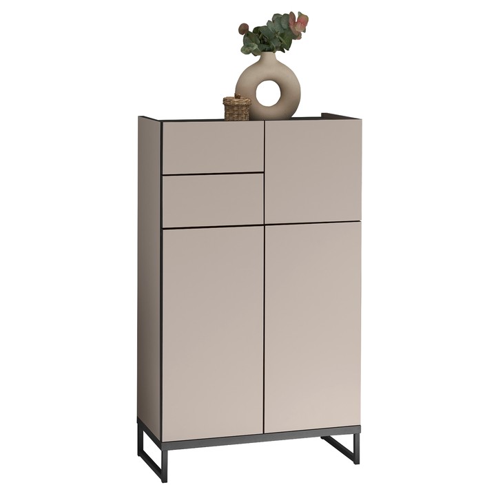 Spodní koupelnová skříňka VEGA 60 kašmírová/černá 1