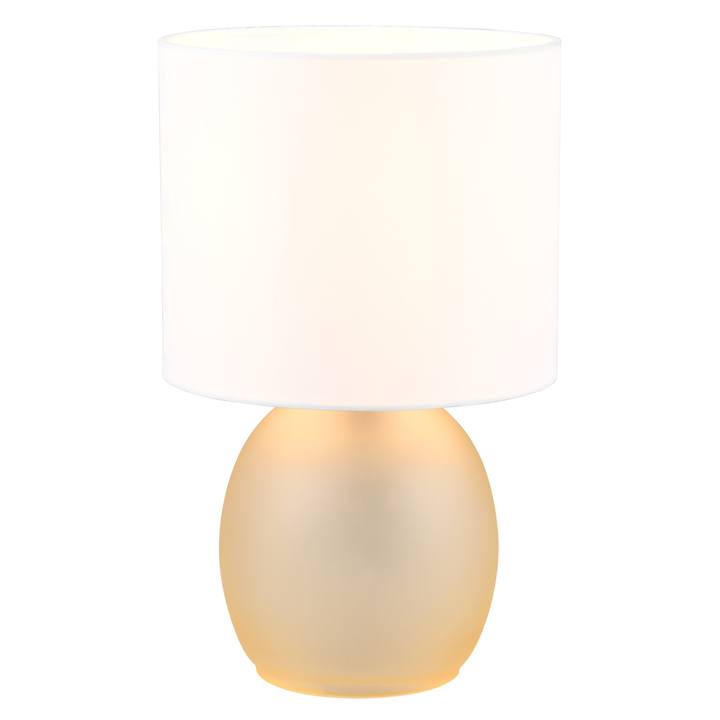 Sconto Stolní lampa VELA bílá/žlutá
