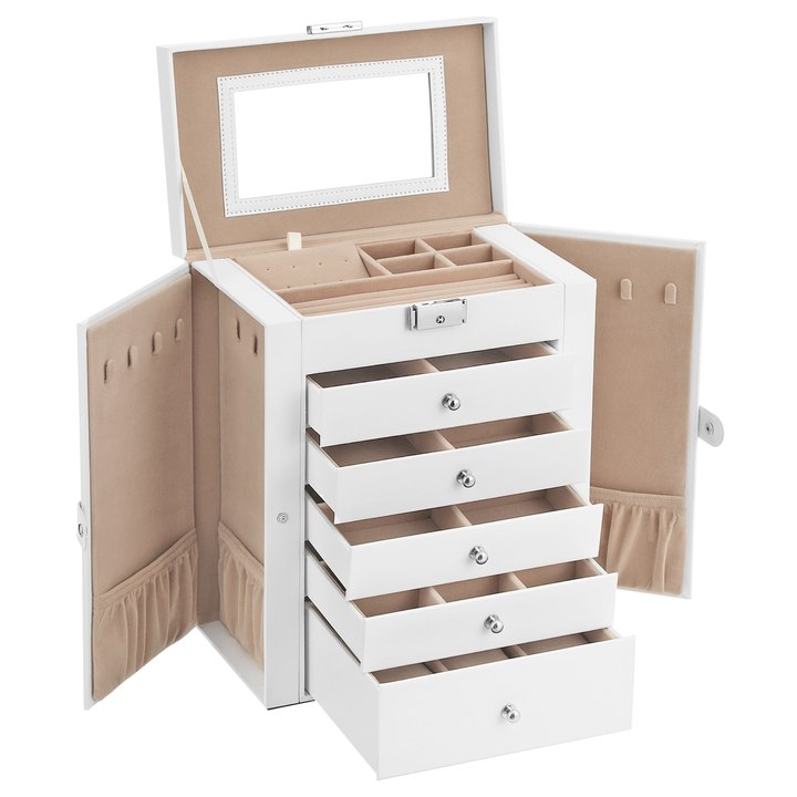 Sconto Šperkovnice VELVET bílá