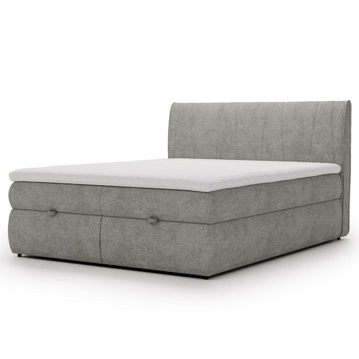 Sconto Postel s matrací VELVET šedá, 140x200 cm