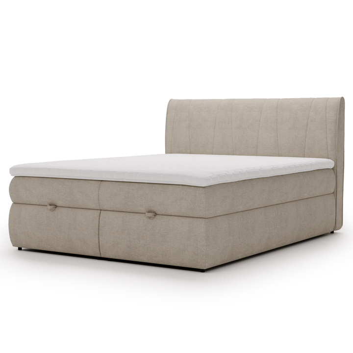 Sconto Postel s matrací VELVET béžová, 160x200 cm