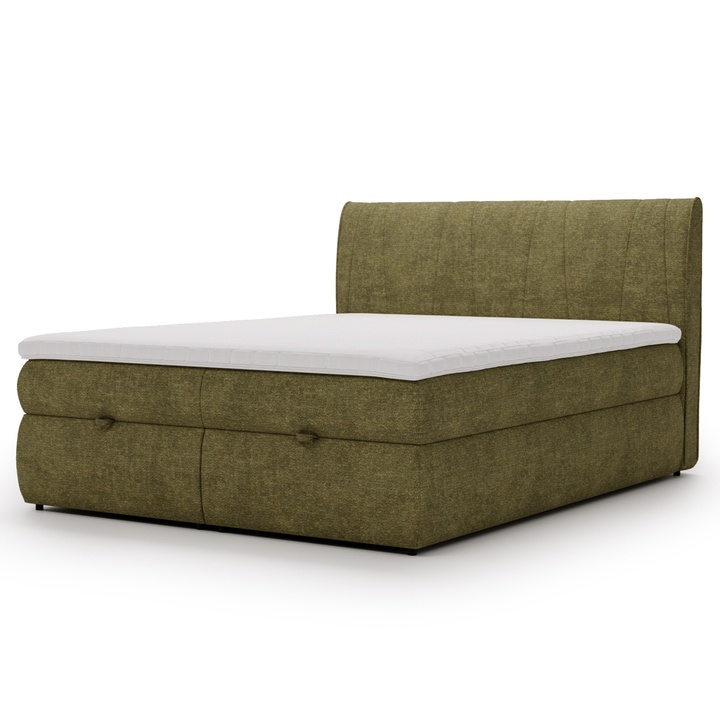 Sconto Postel s matrací VELVET zelená, 140x200 cm