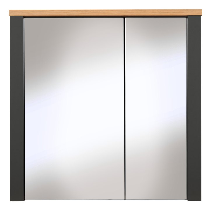 Sconto Zrcadlová skříňka VENETO antracitová/dub