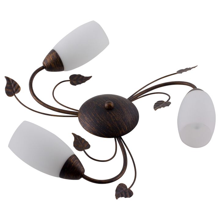 Sconto Stropní svítidlo VENEZIA 3 černohnědá/bílá