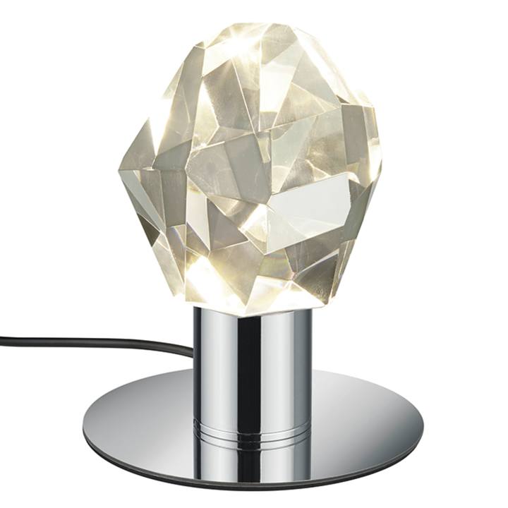 Sconto Stolní lampa VERANO chrom/křišťálové sklo