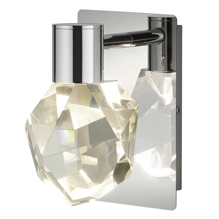 Sconto Nástěnné svítidlo VERANO chrom/křišťálové sklo