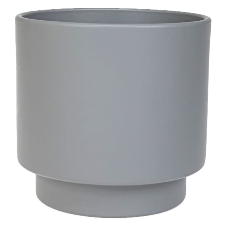 Keramický obal na květináč VERNON III šedá, průměr 15 cm 1