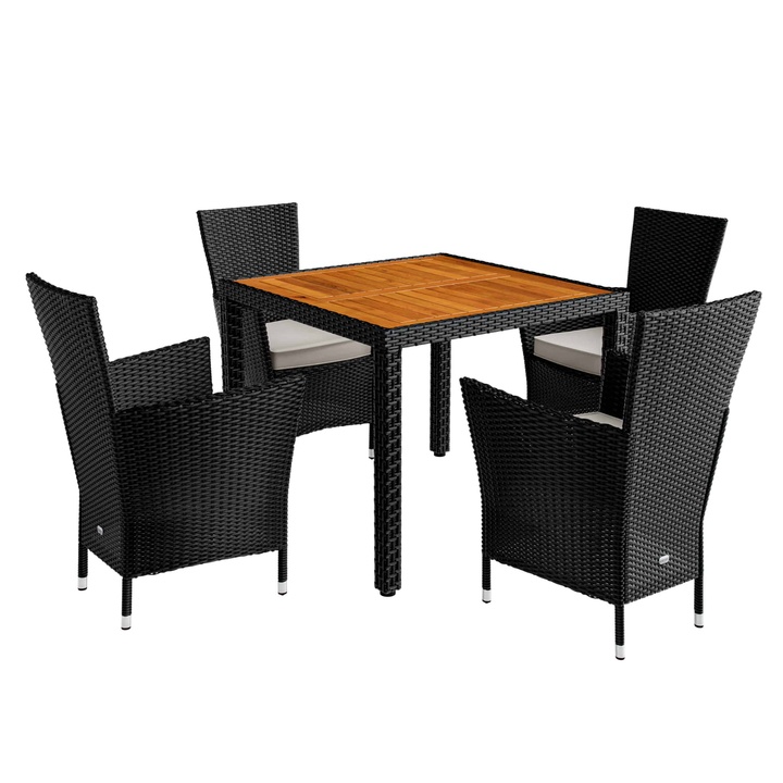 Zahradní set VERONA 3 černá/akácie 1