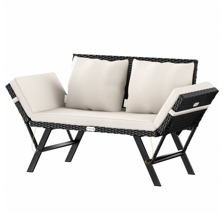 Zahradní pohovka VERONA 6 hnědá/krémová 1