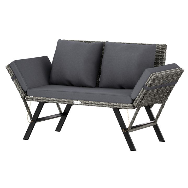 Zahradní pohovka VERONA 6 hnědá/šedá 1