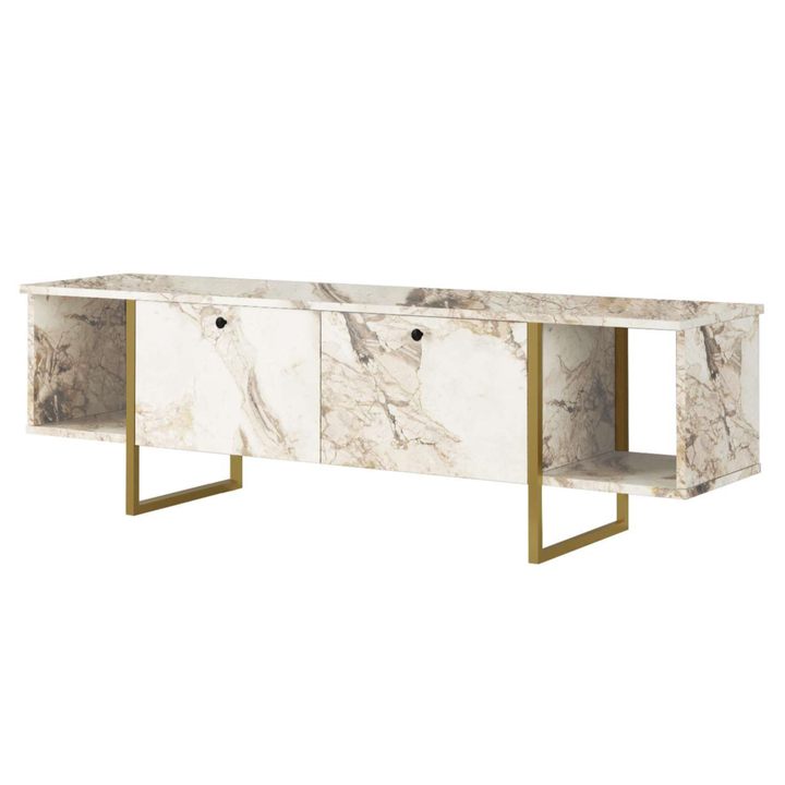 TV stolek VG30 bílá/zlatá 1