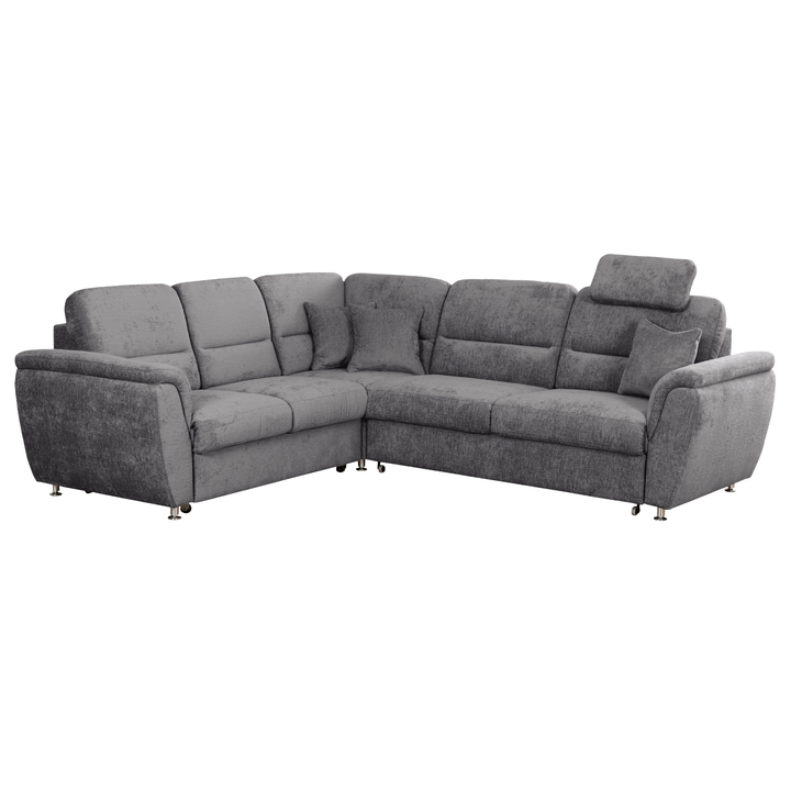 Sconto Sedací souprava VIANA I levá, tmavě šedá